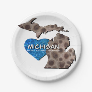 The Great Lakes no salt, no sharks, no worries Paper Plates