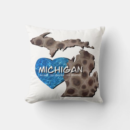 The Great Lakes  no salt no sharks no worries   Throw Pillow