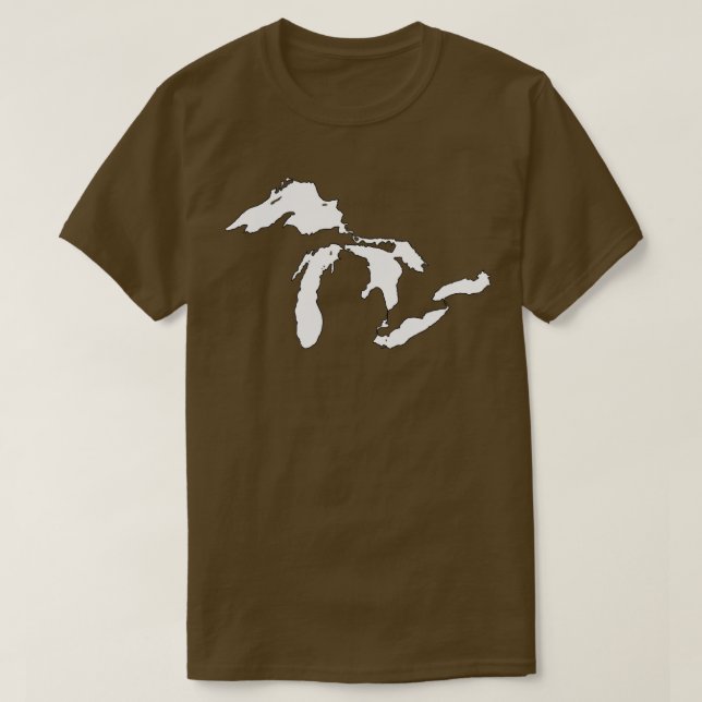The Great Lakes Outline T-Shirt (Design Front)