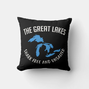The Great Lakes Throw Pillow