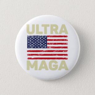 The Great Maga King Donald Trump - Ultra Mega Eagl Button