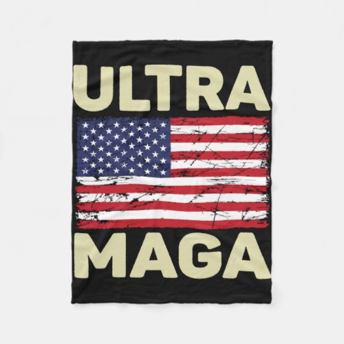 The Great Maga King Donald Trump _ Ultra Mega Eagl Fleece Blanket