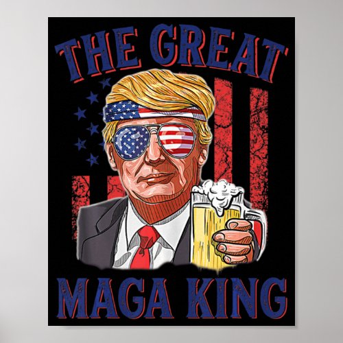 The Great Maga King Fun Trump Beer US Flag Ultra M Poster