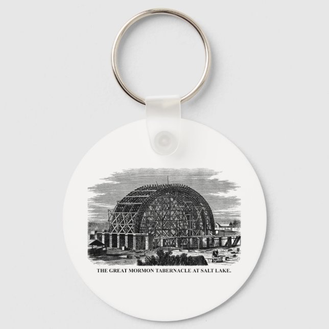 The Great Mormon Tabernacle at Salt Lake Keychain (Front)