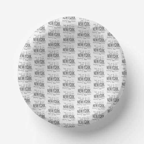 The Great New York City typography     Paper Bowls