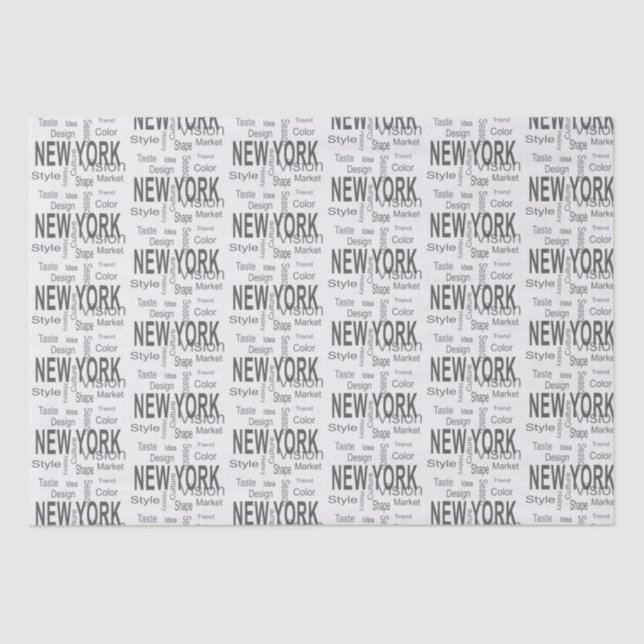 The Great New York City (typography) Tissue Paper (Front)