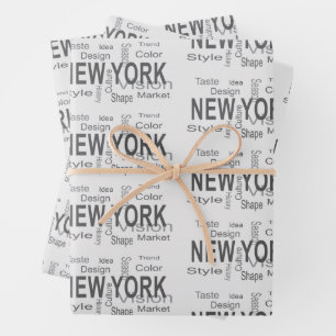The Great New York City (typography) Wrapping Paper Sheets