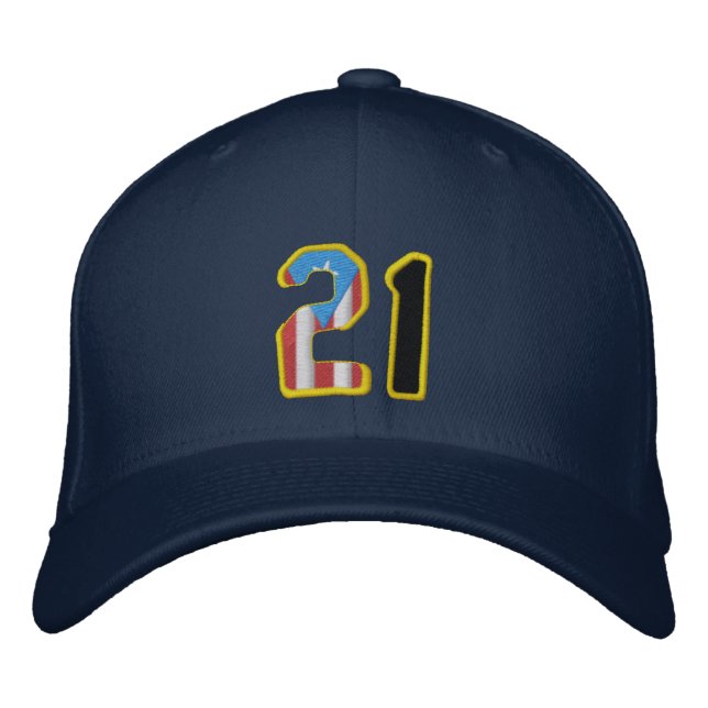 The Great One Number 21 Embroidered Baseball Cap (Front)
