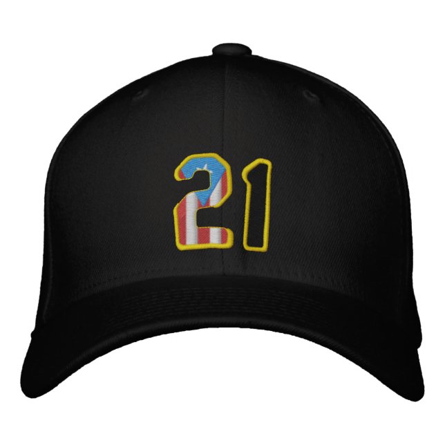 The Great One Number 21 Embroidered Baseball Cap (Front)