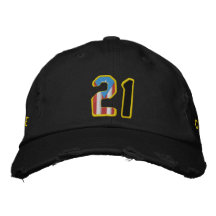 The Great One Number 21 Embroidered Distressed Hat