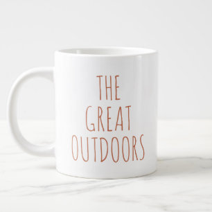 "The Great Outdoors" Simple Modern Farmhouse Giant Coffee Mug