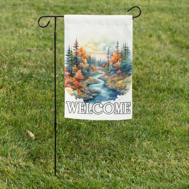 The Great Outdoors - Welcome Garden Flag (In SItu)