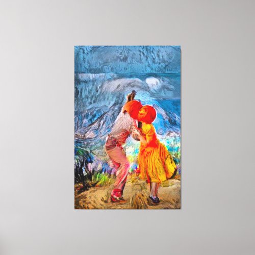 The Great Pumpkin Dance Oil Canvas Print