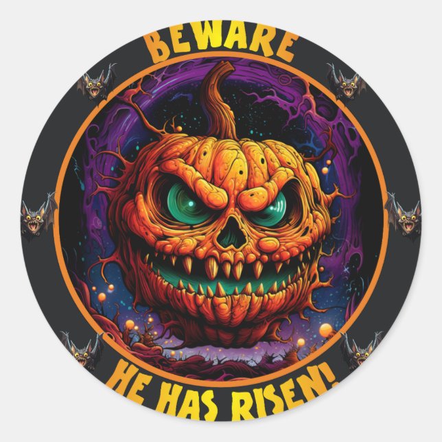 The Great Pumpkin Scary Ver.  Classic Round Sticker (Front)
