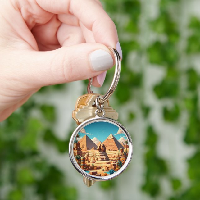 The Great Pyramids and Sphinx   Keychain (Hand)