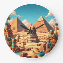 The Great Pyramids and Sphinx Timeless Wall Clock