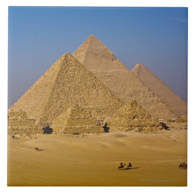The Great Pyramids of Giza, Egypt Ceramic Tile (Front)
