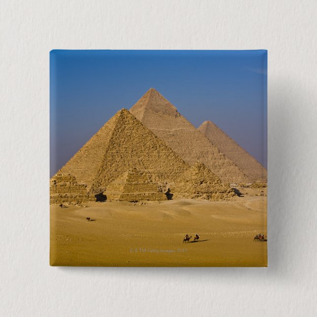The Great Pyramids of Giza, Egypt Pinback Button (Front)