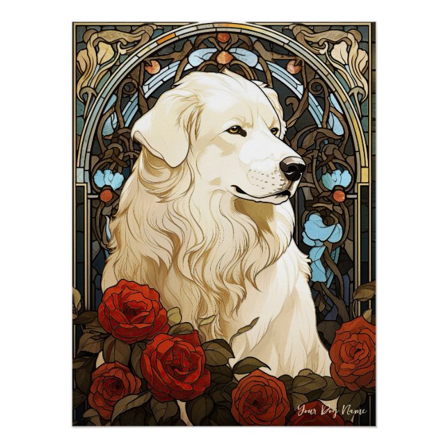 The Great Pyrenees Dog 001 - Natalia Mucha Poster (Front)