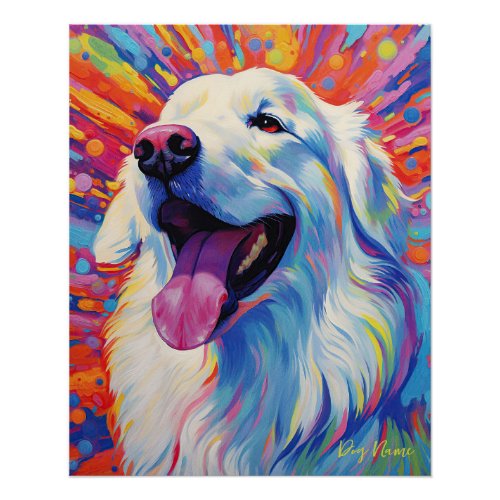 The Great Pyrenees Dog 001 _ Zetton Ziana Poster