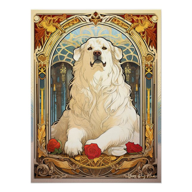 The Great Pyrenees Dog 002 - Natalia Mucha Poster (Front)
