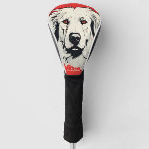The Great Pyrenees Dog, Red and Black 002 - Ulises Golf Head Cover