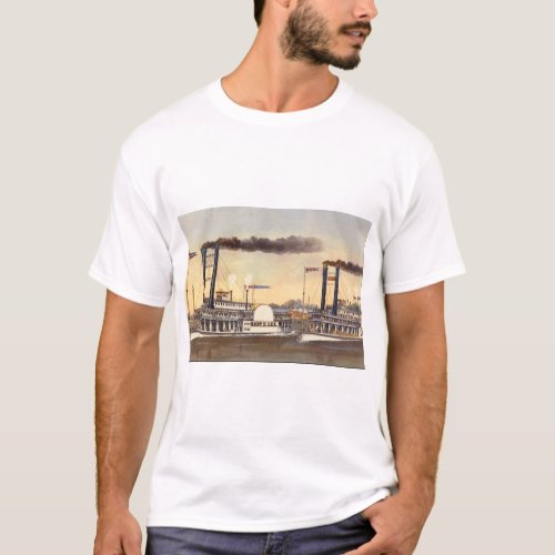 The Great Race on the Mississippi_Engravings T_Shirt