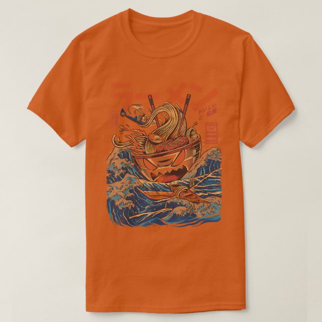 The Great Ramen off Kanagawa  T-Shirt (Design Front)