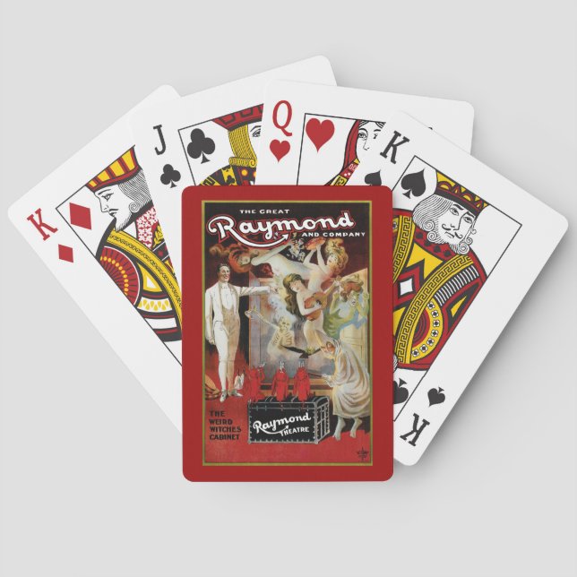 The Great Raymon ~ Weird Witches Cabinet Poker Cards (Back)