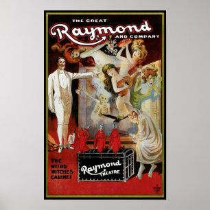 The Great Raymon ~ Weird Witches Cabinet Poster