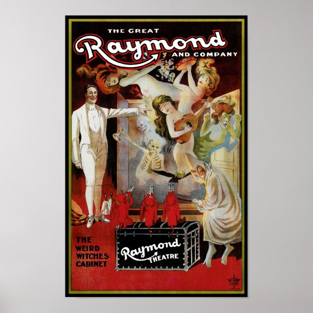 The Great Raymon ~ Weird Witches Cabinet Poster (Front)