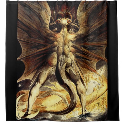 The Great Red Dragon Shower Curtain