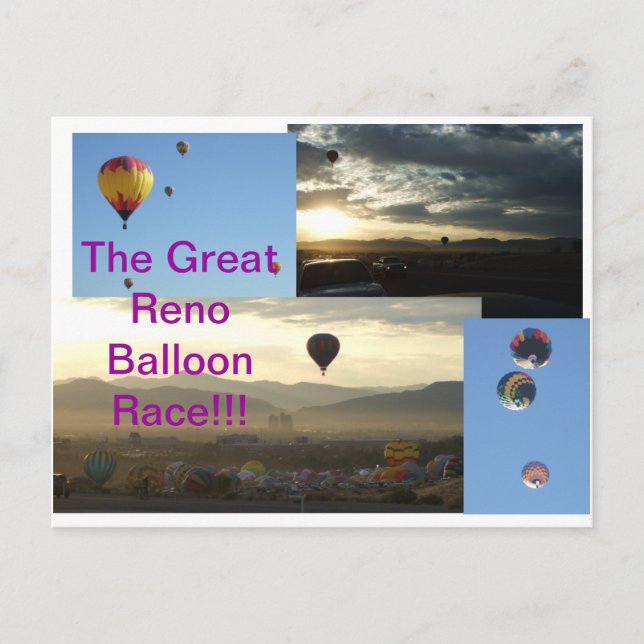 The Great Reno Balloon Race!!! Postcard (Front)