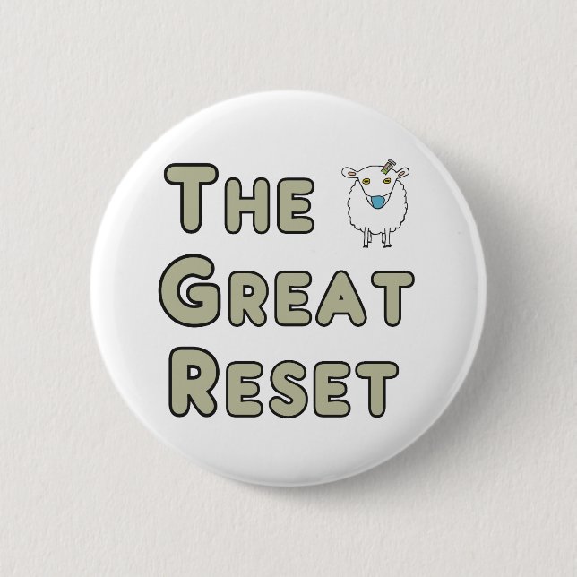 The Great Reset Sheep Button (Front)