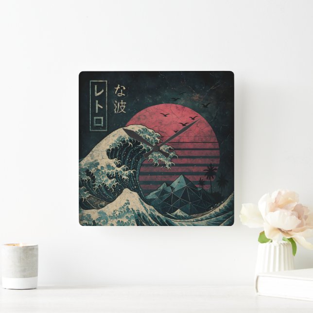 The Great Retro Wave Classic Square Wall Clock (Home)