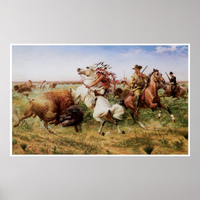 The Great Royal Buffalo Hunt, 1895 Print