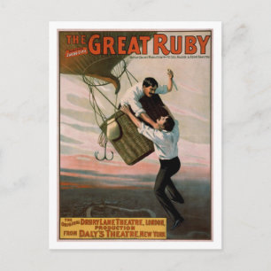 "The Great Ruby" Vintage Theater Poster Postcard