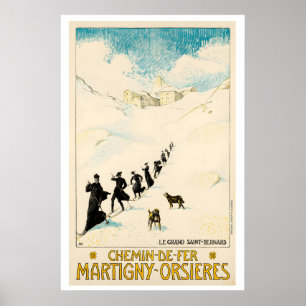 The Great Saint Bernard Pass Chemin-de-Fer Poster