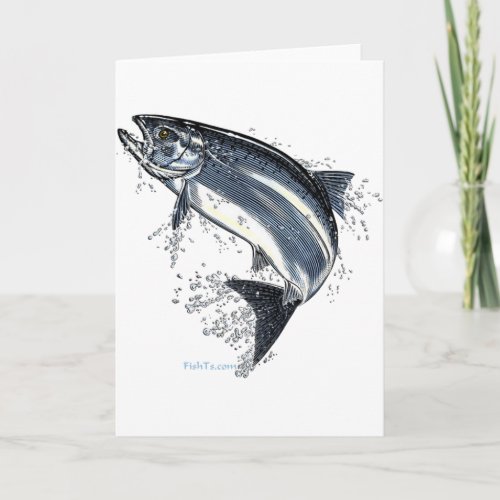 The Great Salmon Going Upstream Card