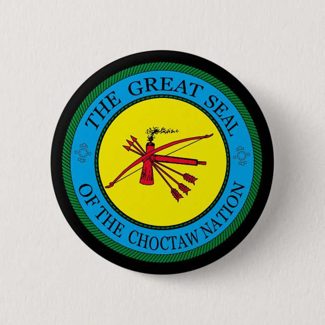 The Great Seal of Choctaw Nation of Oklahoma Button (Front)