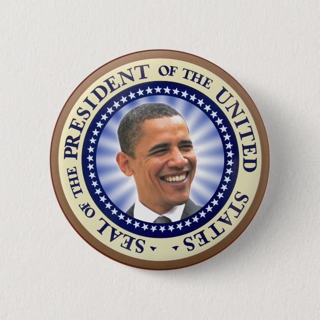 The Great Seal of Obama Magnet Pinback Button (Front)