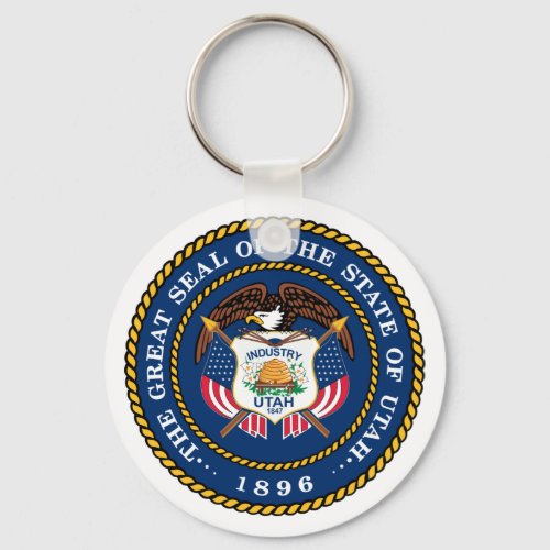 The Great Seal of the State of Utah 1896 Keychain