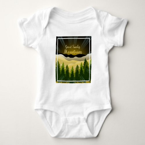 The great smoky Mountains Baby Bodysuit
