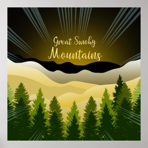The great smoky Mountains landscape Poster