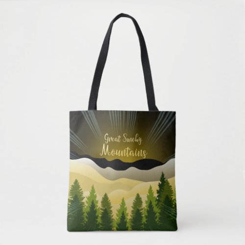 The great smoky Mountains landscape Tote Bag