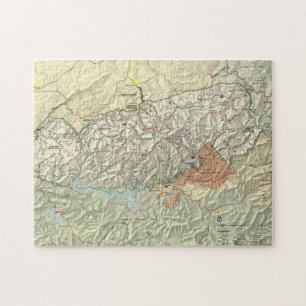 The Great Smoky Mountains National Park Map (1997) Jigsaw Puzzle