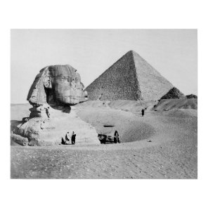 The Great Sphinx, 1877. Vintage Photo Poster
