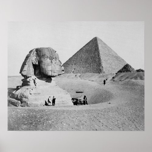 The Great Sphinx 1877 Vintage Photo Poster