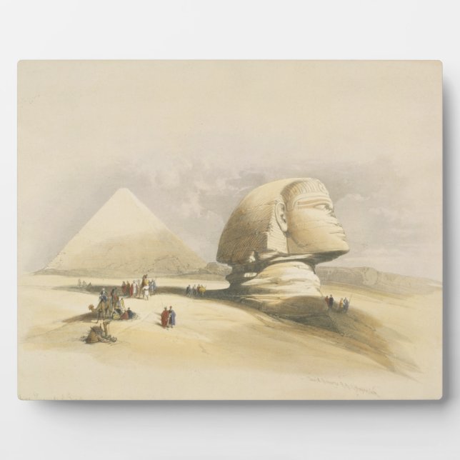 The Great Sphinx and the Pyramids of Giza, from "E Plaque (Front)