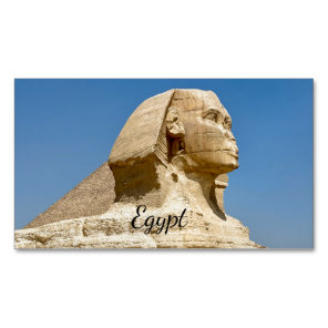The Great Sphinx of Giza against a clear blue sky, Business Card Magnet